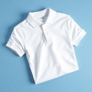 White Short-Sleeve Polo Shirt