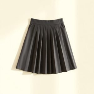 Grey Pleated School Skirt